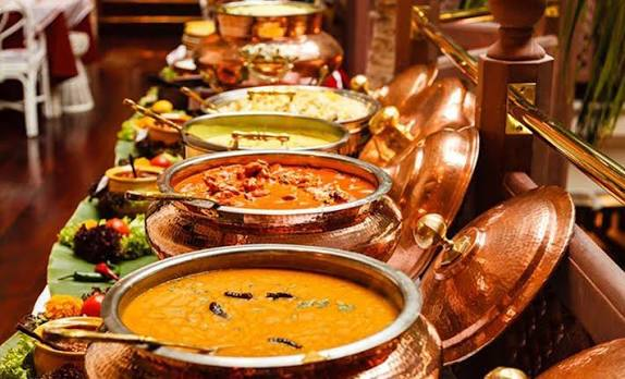 Traditional Indian Copper Handi Buffet